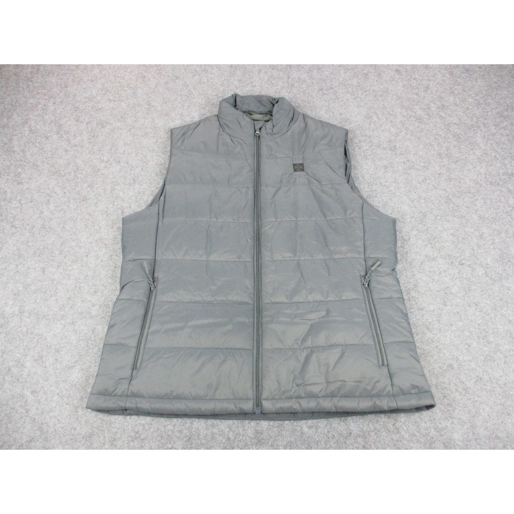 Ororo Vest Mens Medium Gray Puffer Full Zip Quilted Sleeveless Coat No Battery